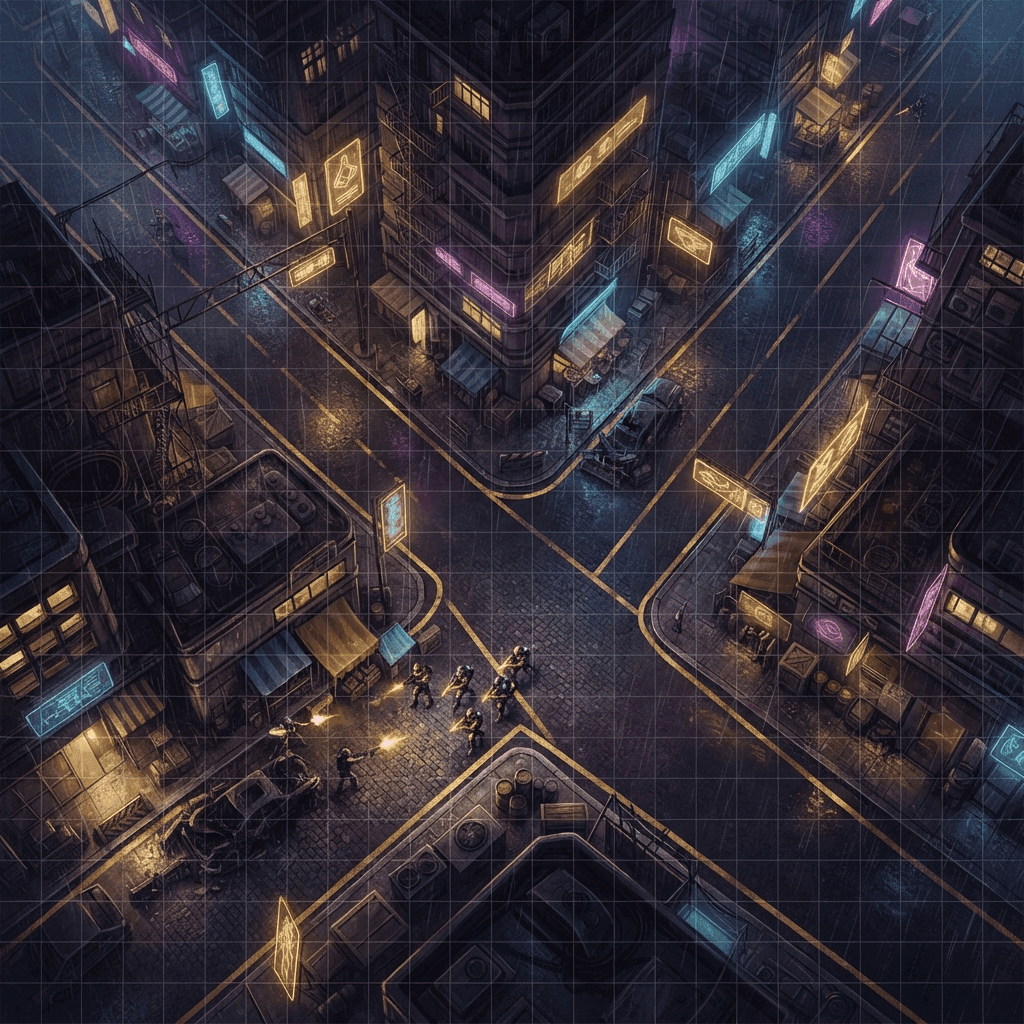 Cyberpunk and Sci-Fi Battle Maps: Where to Find Them and How to Make Your Own