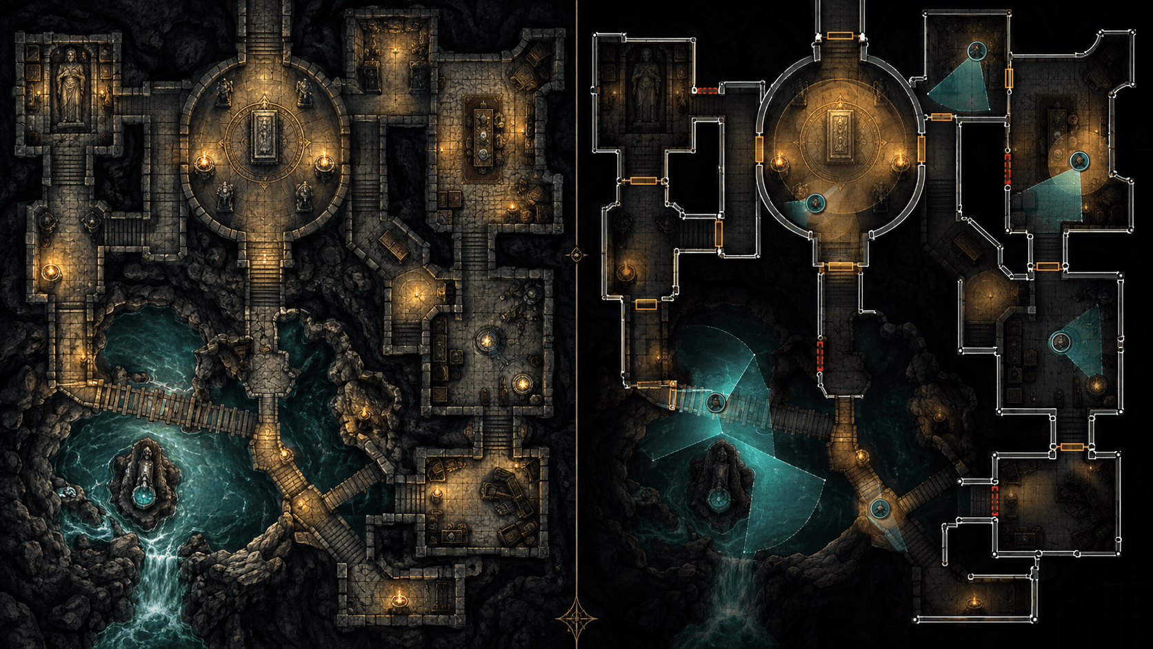 Foundry VTT Walls and Lighting: Turning a Map Image into a Playable Scene