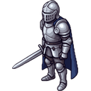 Knight facing South-West