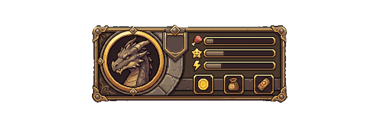 Dragon care status HUD