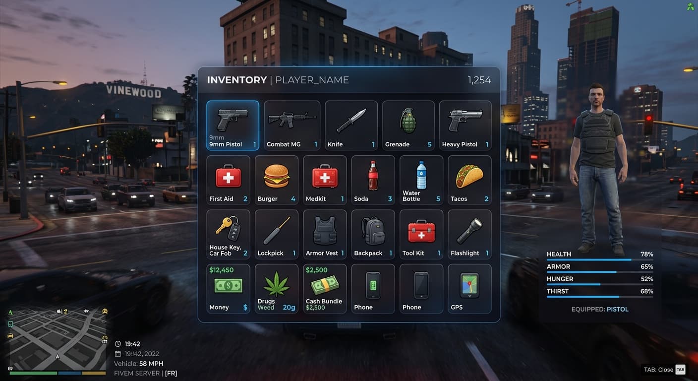 Inventory HUD