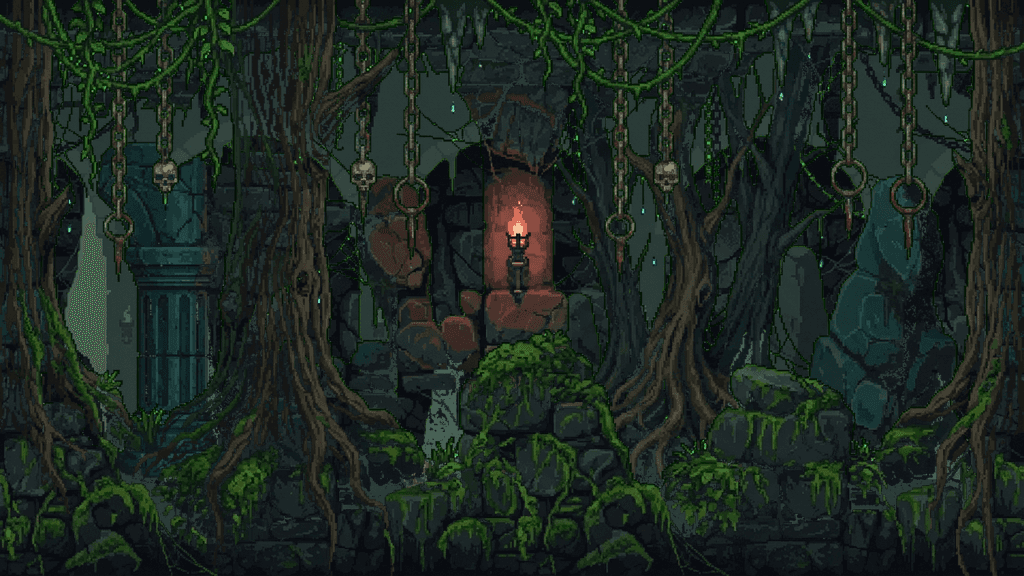Dark Dungeon parallax background