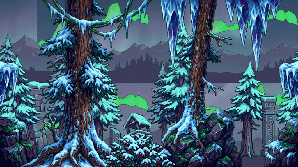 Frozen Peaks parallax background